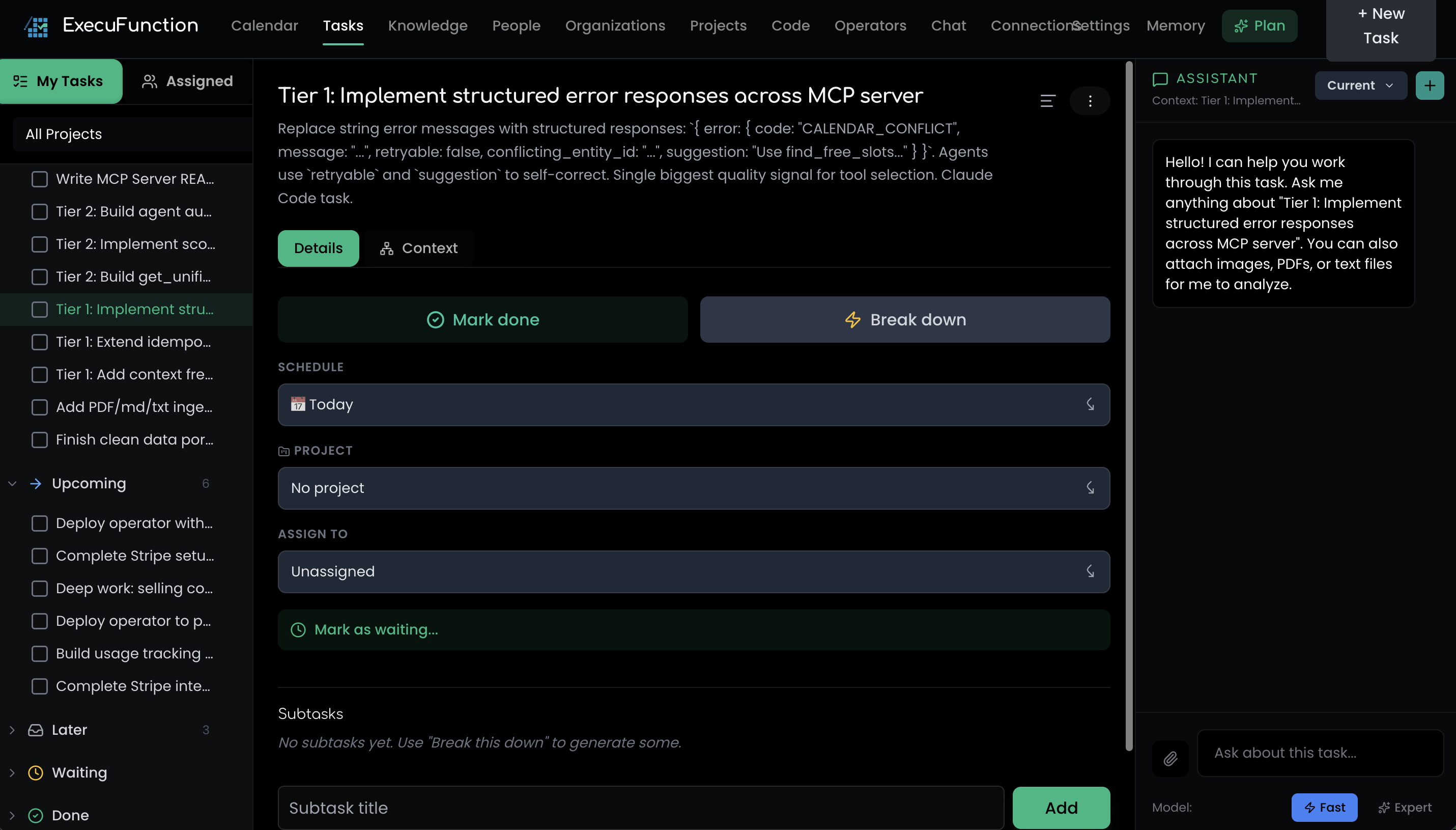 AI breaking down tasks into subtasks